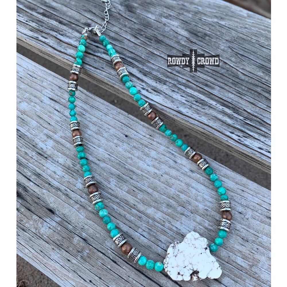 Sandstone Chunky Beaded Statement Necklace